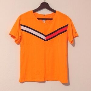 GIRLS TOMMY HILFIGER SZ 16 SHIRT ORANGE